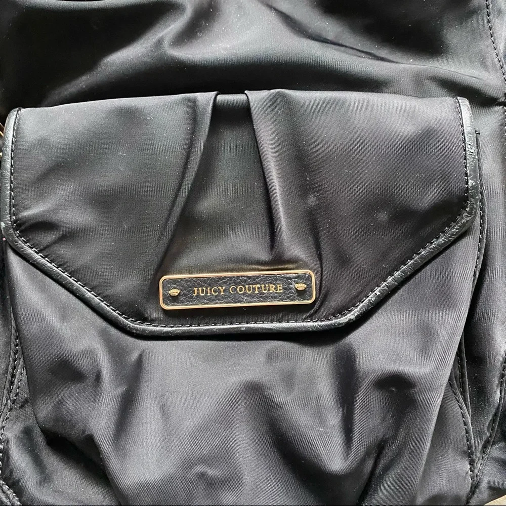 Juicy Couture black nylon hobo purse